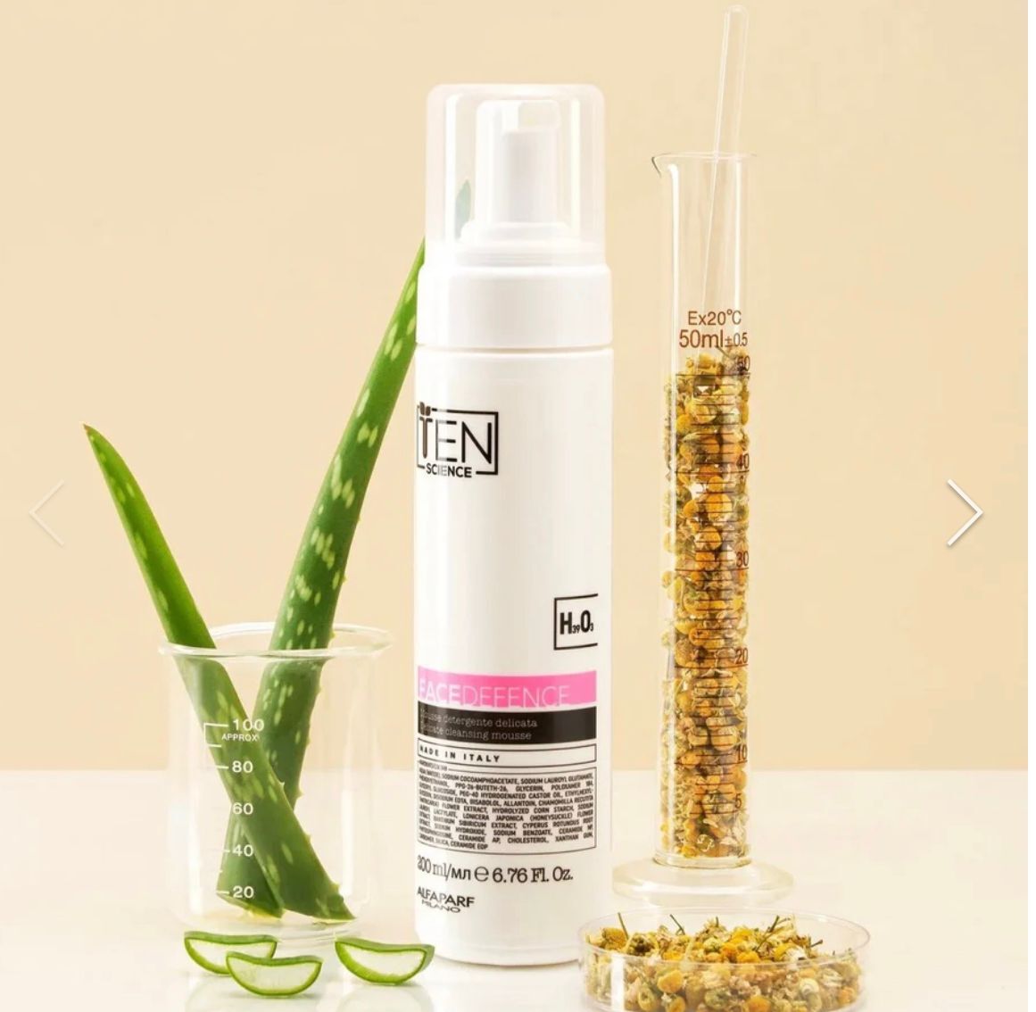 (6844) 意大利TEN SCIENCE FACE DEFENSE 淨肌抗敏泡泡慕絲潔面泡沫200ML