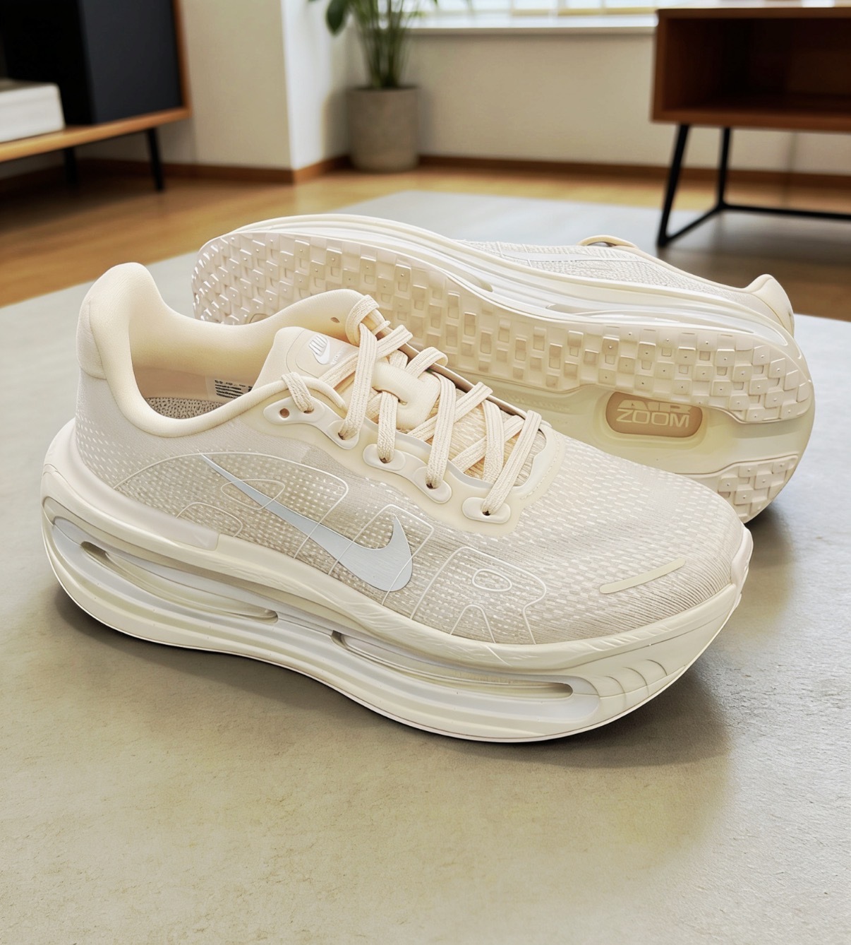 女鞋 NIKE W VOMERO PREMIUM ESS 米白 氣墊 緩震 透氣 慢跑 運動鞋【IQ8102-100】