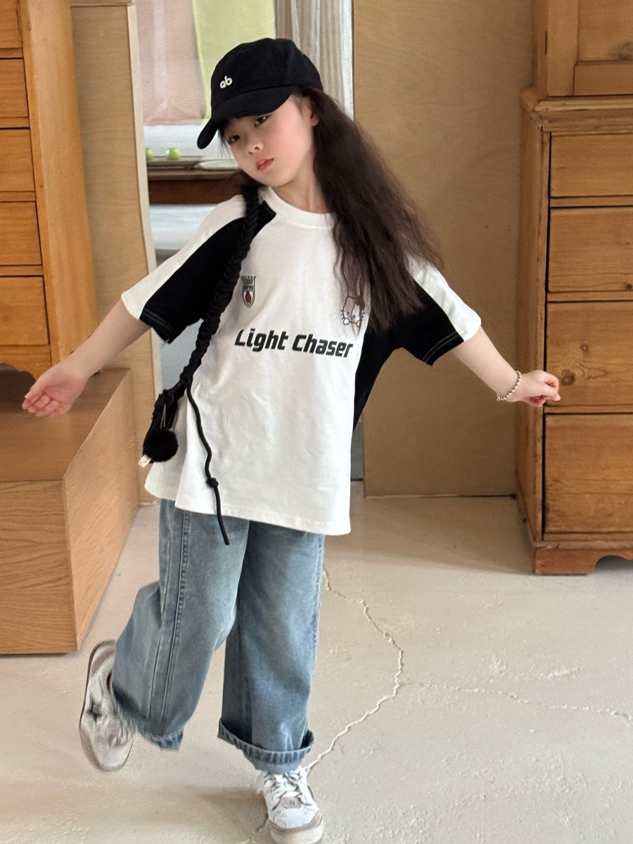 復古寬版牛仔褲