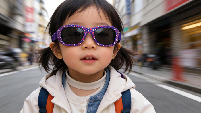 1-3歲幼兒偏光太陽眼鏡推薦｜MOLA 摩拉 K-9430 UV400 護眼首選 女寶寶配戴圖