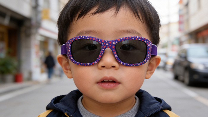 1-3歲幼兒偏光太陽眼鏡推薦｜MOLA 摩拉 K-9430 UV400 護眼首選 男寶寶配戴圖