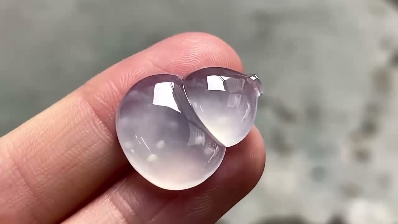 翡翠玻璃鋼雪花棉葫蘆,天然翡翠A玉, 緬甸玉, Jade, Jadeite