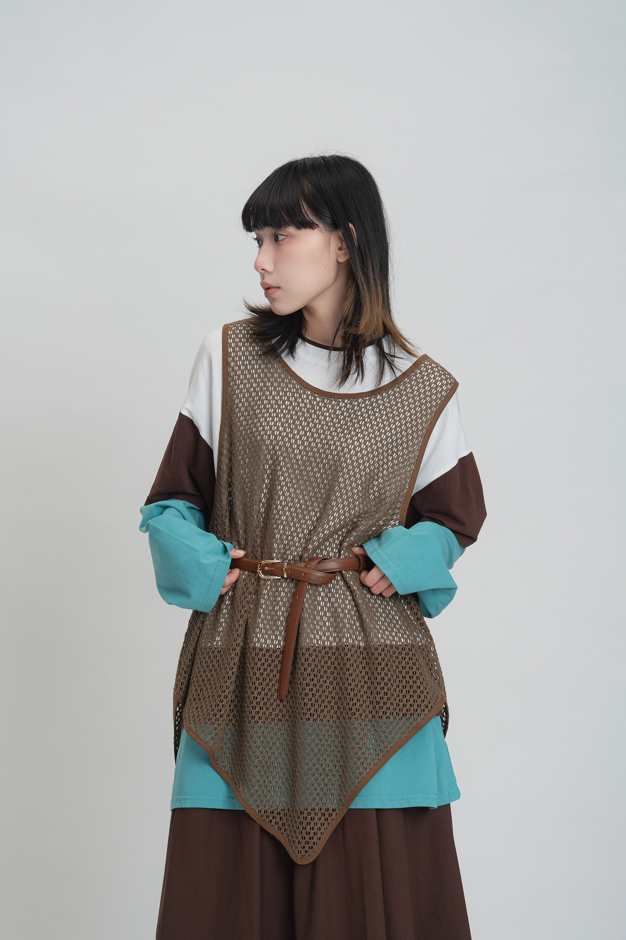 不規則鏤空疊搭背心 3色