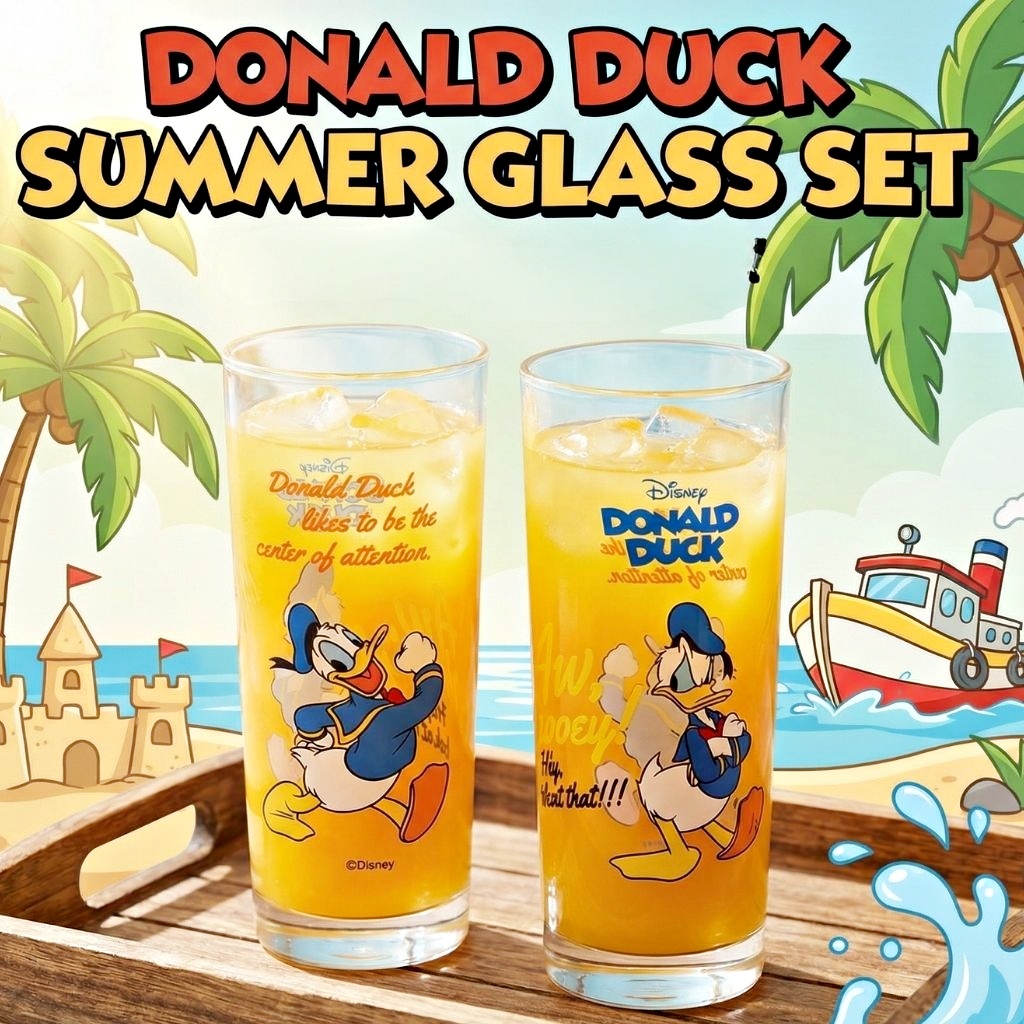 迪士尼唐老鴨 | 2P玻璃杯套裝