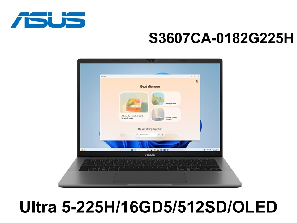 ASUS Vivobook S S3607CA-0182G225H 夜幕灰 16吋筆電 (AD件金屬)