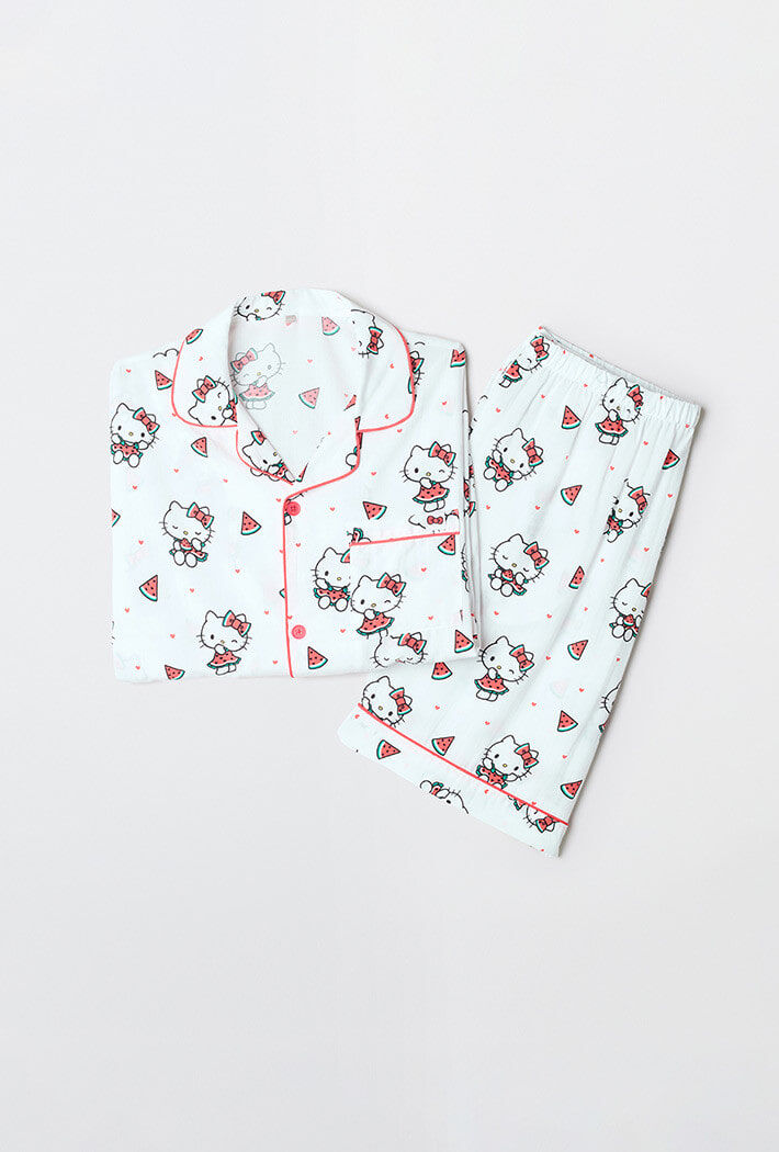 SPAO HELLO KITTY PAJAMA (WHITE)