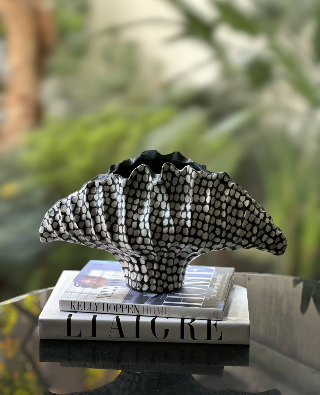 雪貝扇瑚花器/擺飾