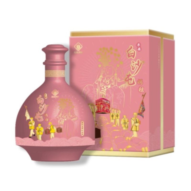 馬祖高粱58度 白沙屯媽祖紀念酒粉紅瓷瓶