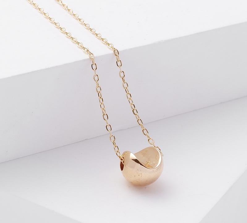 (S1) 金心若月 項鏈 S925復古金 - #X0035401 #AP2604