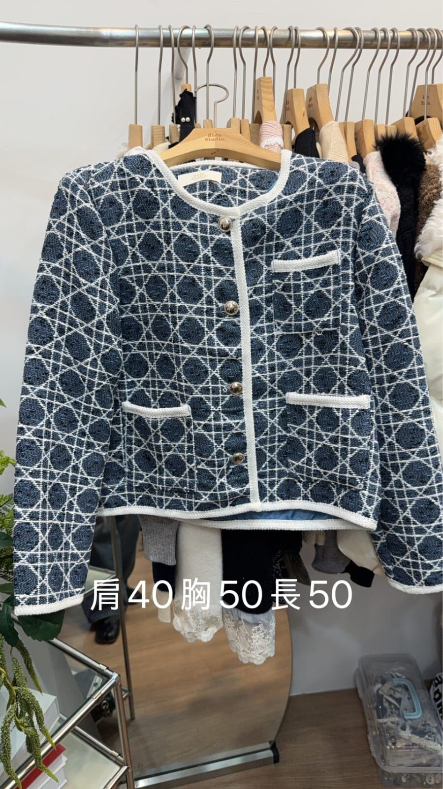 AS6054 Dior同款花紋高級外套