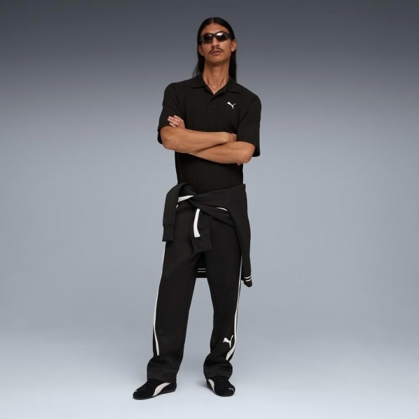 PUMA 短T 流行系列 ESS 黑 華夫格 寬鬆 POLO衫 短袖 男 63436201