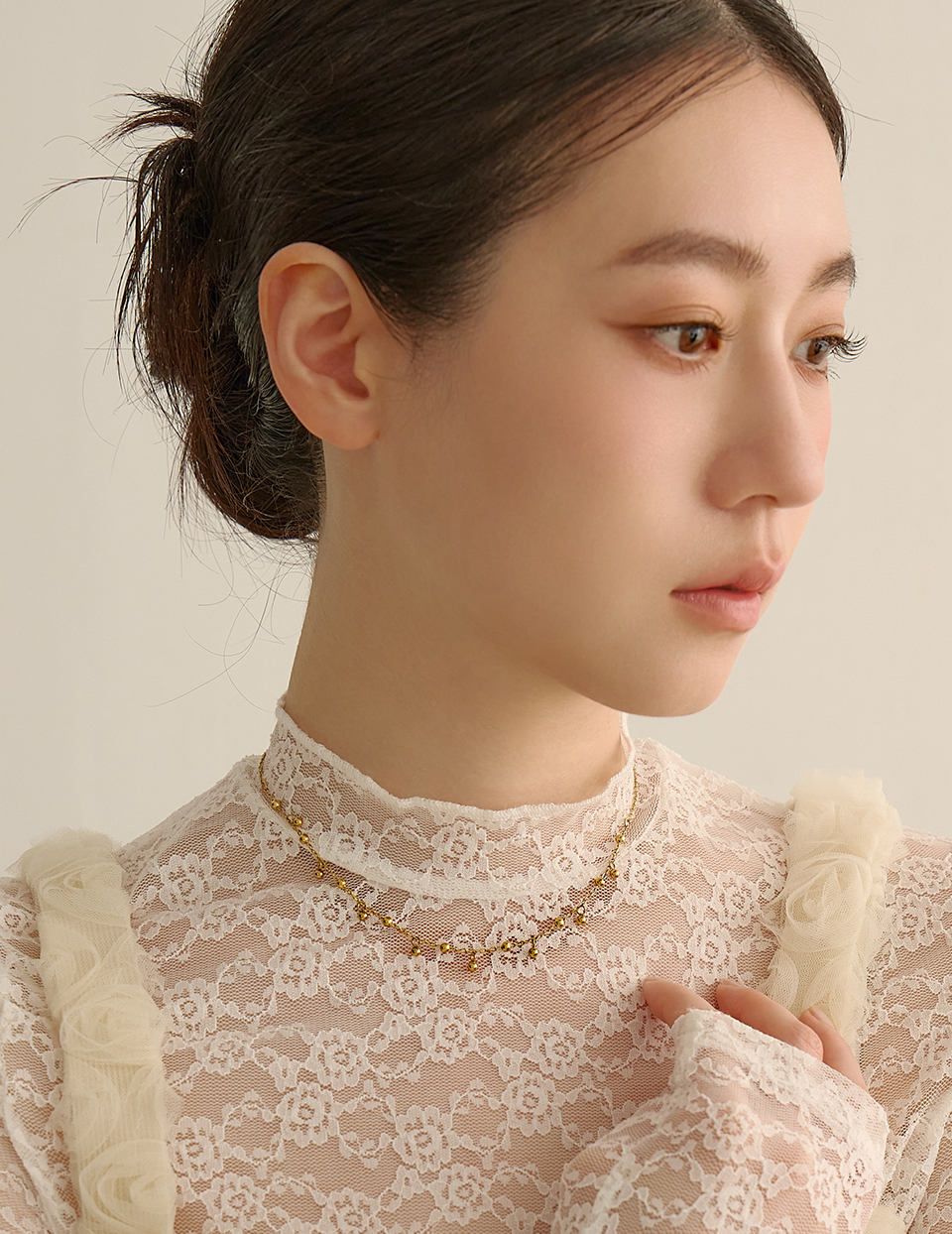 【鈦鋼】小金球項鍊