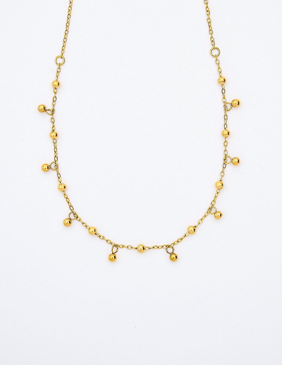 【鈦鋼】小金球項鍊