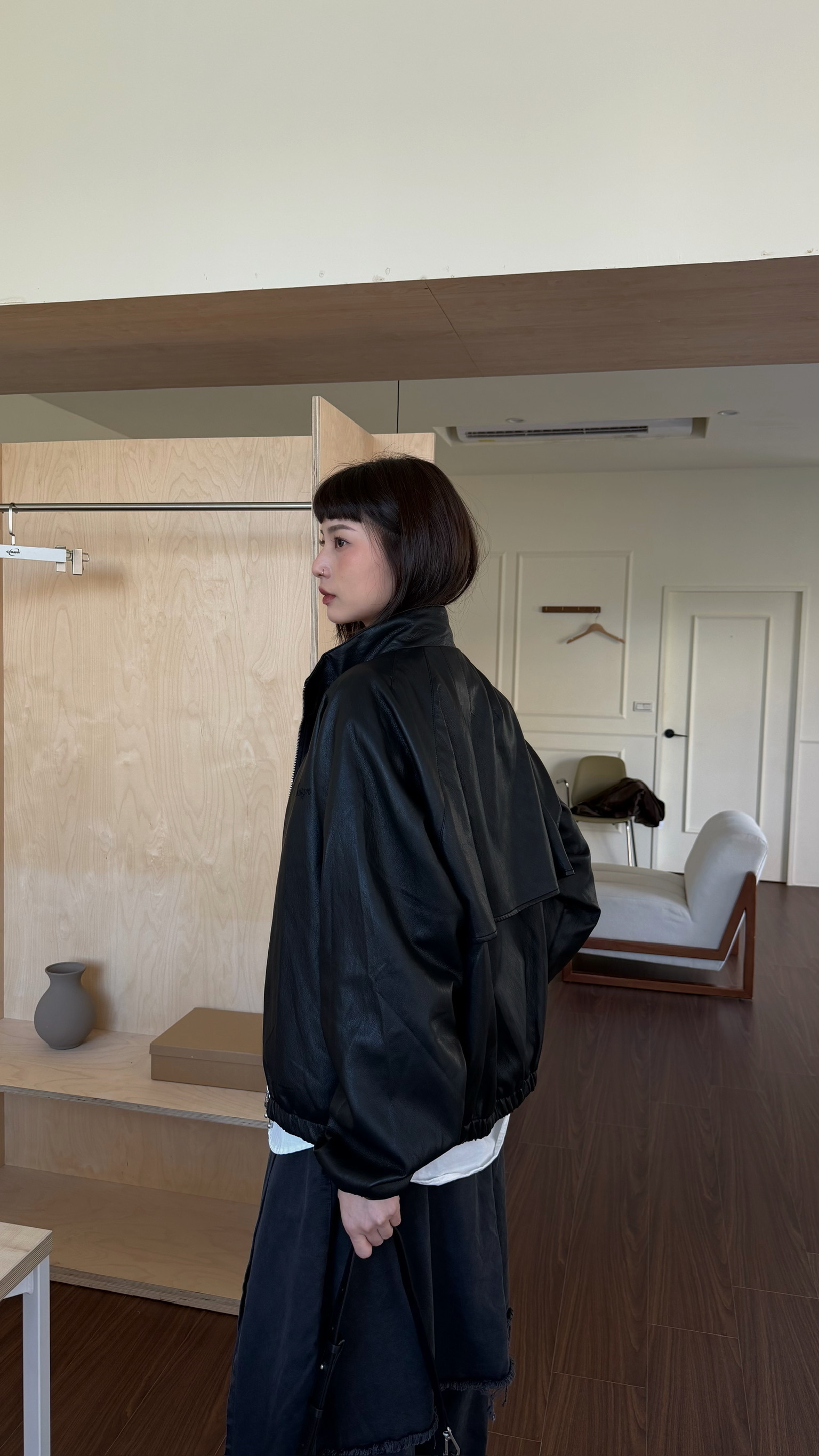 高端立領柔軟皮革夾克☝🏻