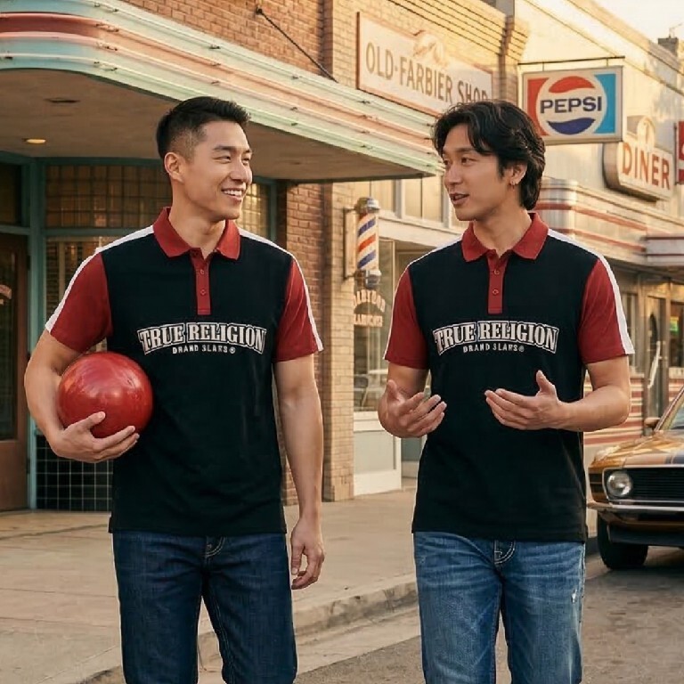 【預購】TRUE RELIGION H031302 三色拼接寬鬆保羅衫