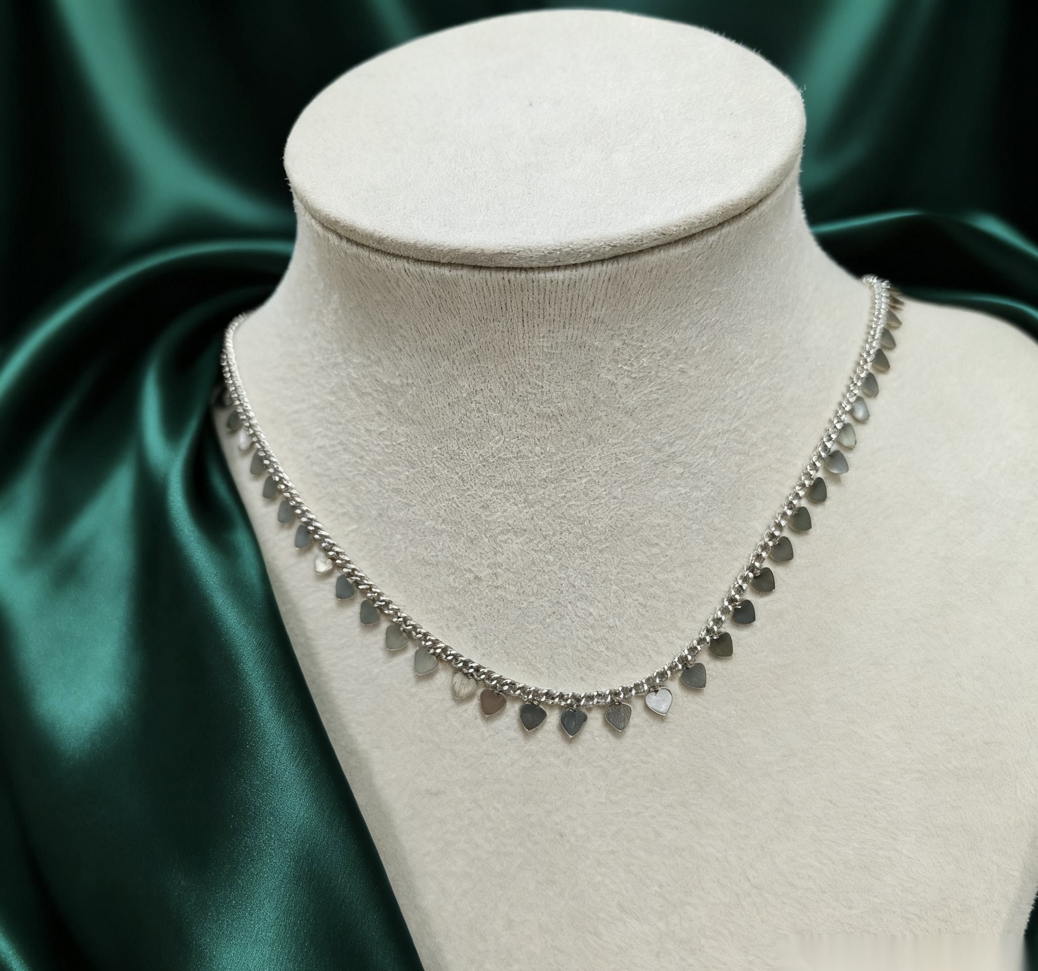 (AI1) 愛心側身鏈 項鏈 S925厚銀 - #X0245501 #AP2604