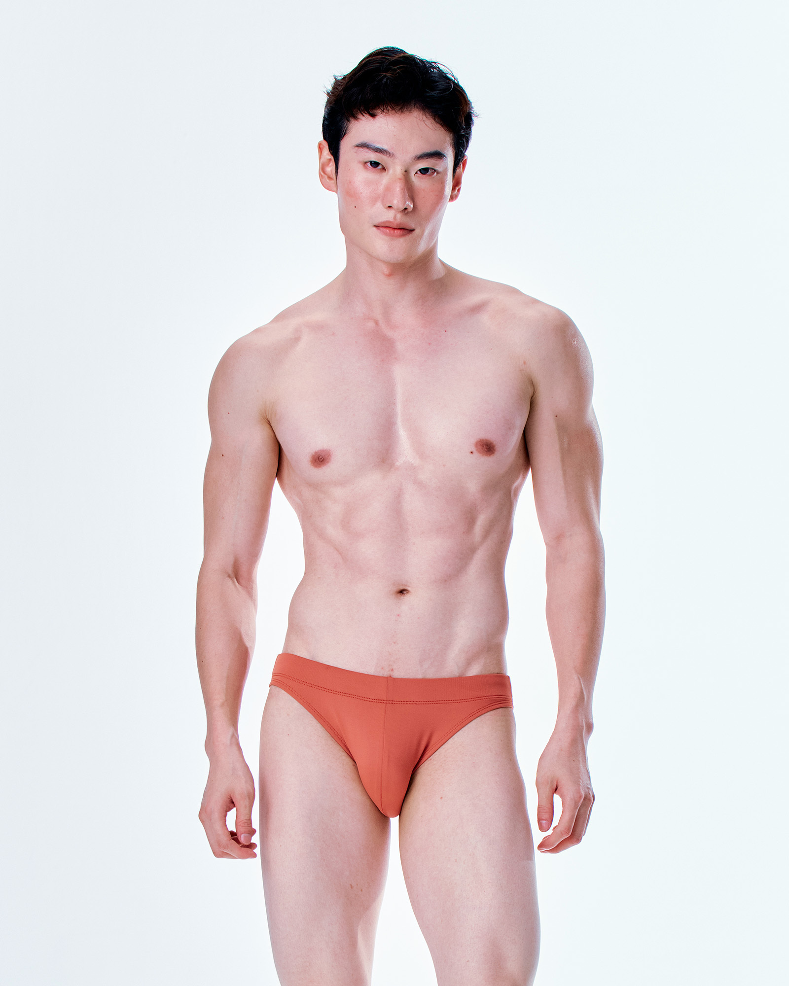 【焦糖橘】Saxon 男性低腰三角泳褲