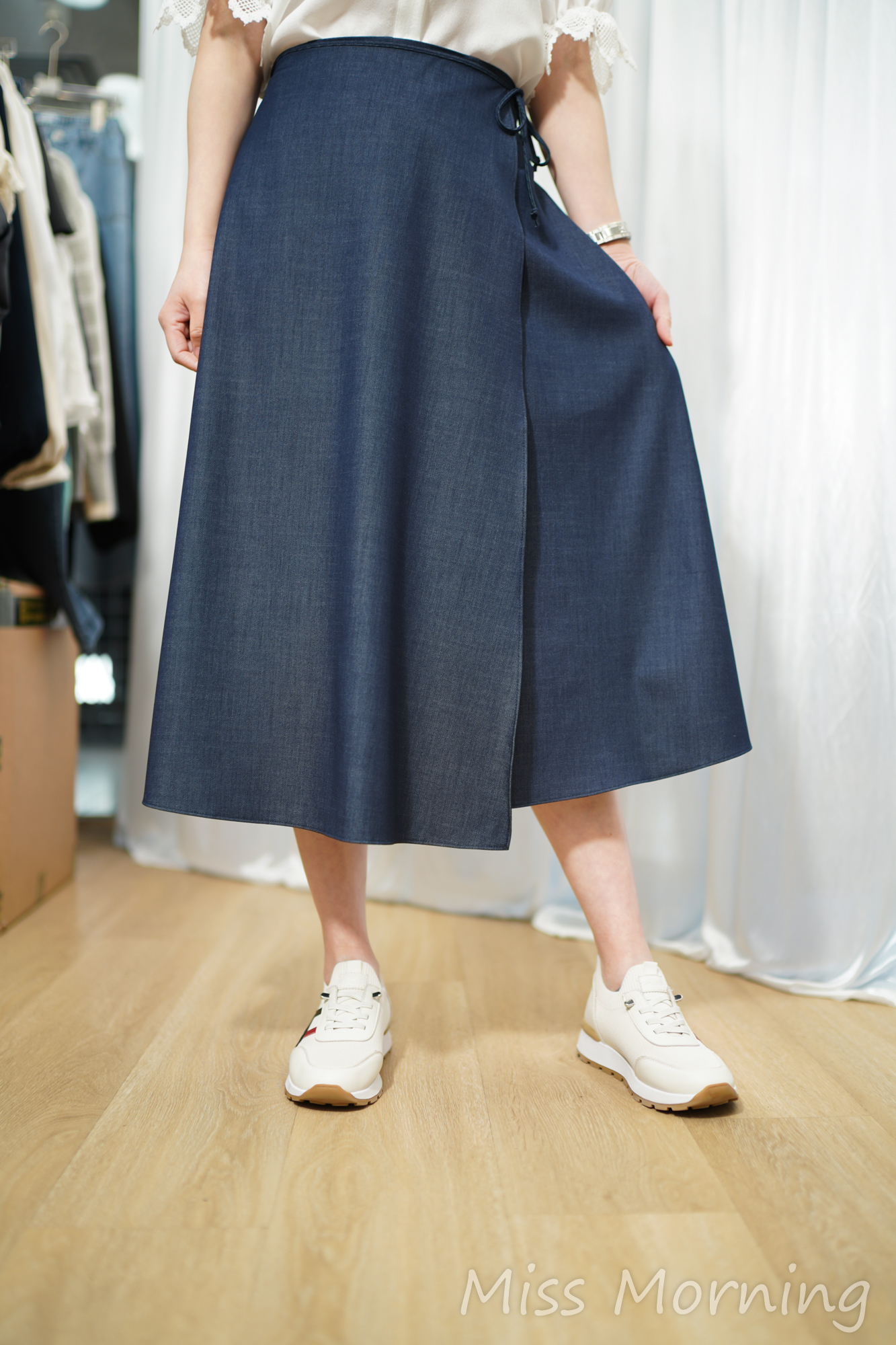 彷牛料面料顯瘦裙(34109)