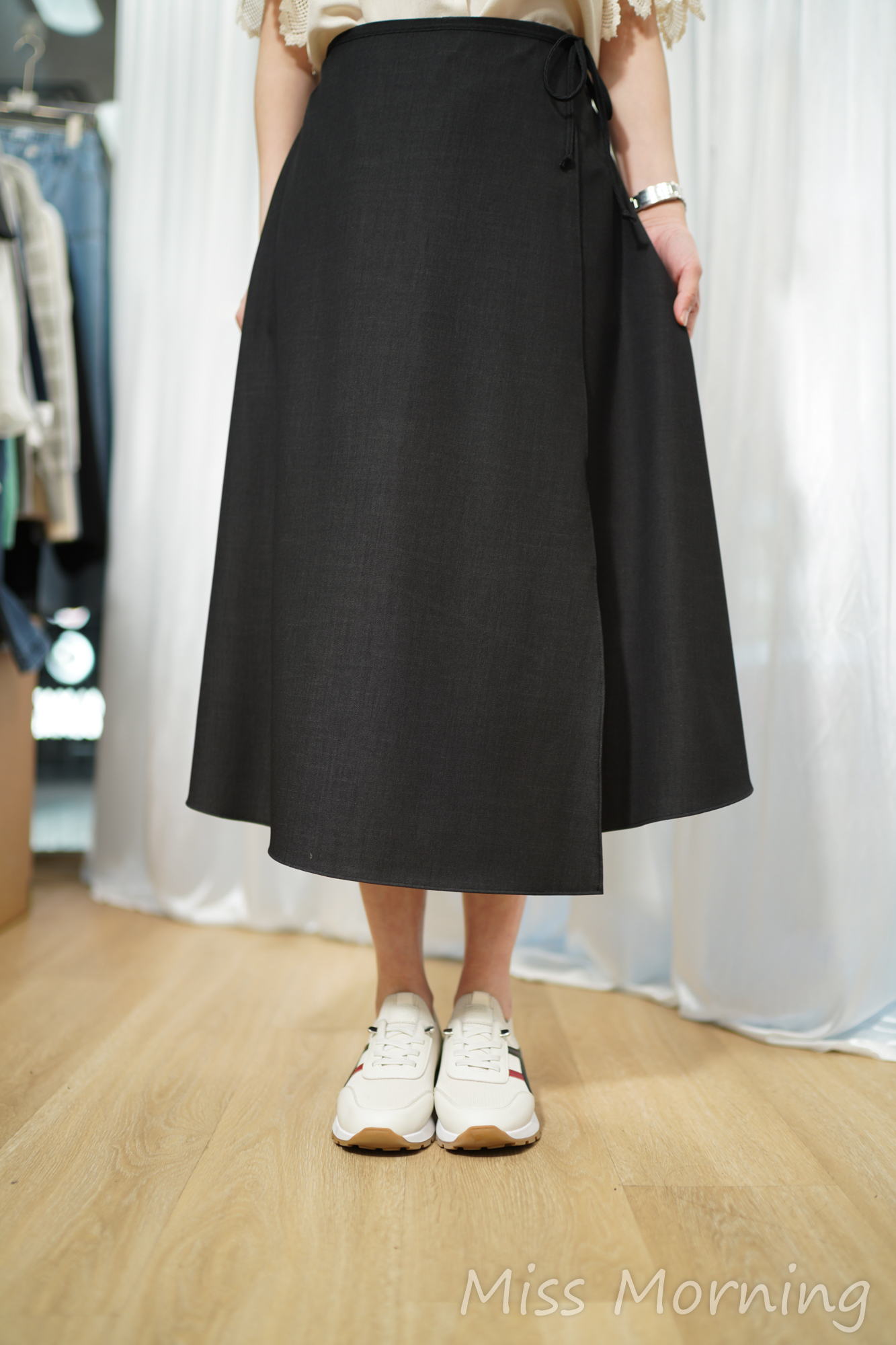 彷牛料面料顯瘦裙(34109)