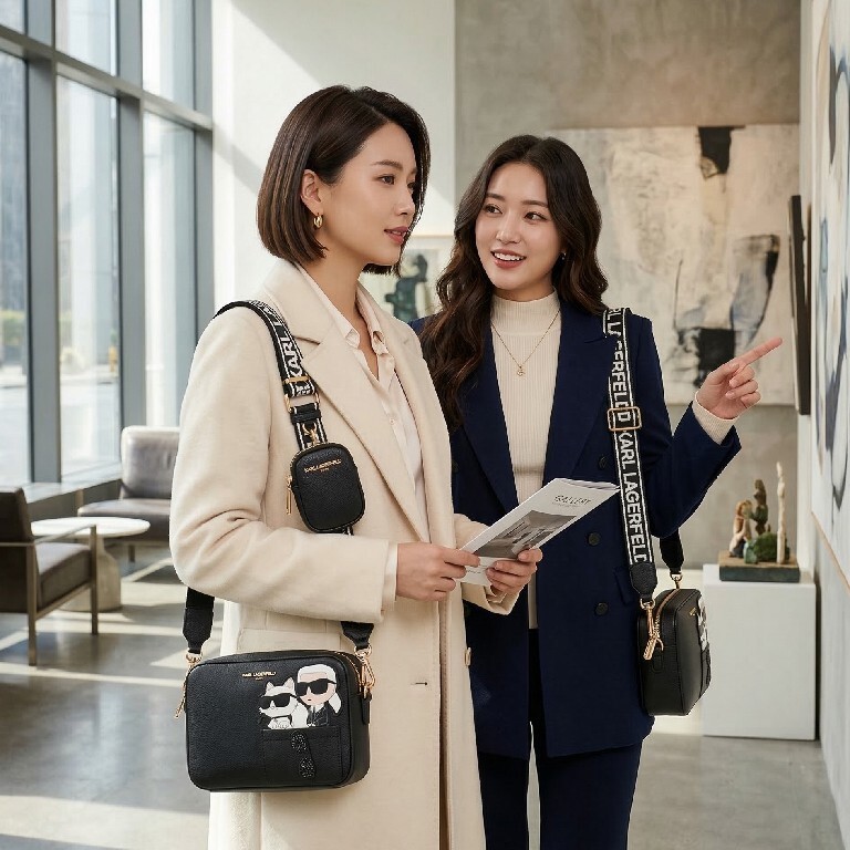 【預購】Karl Lagerfeld Paris H031303 太陽鏡系列雙層斜揹包