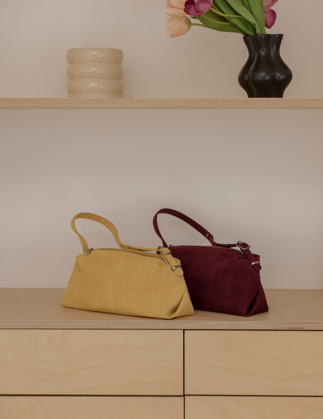 磨砂質感麂皮小包（2色）