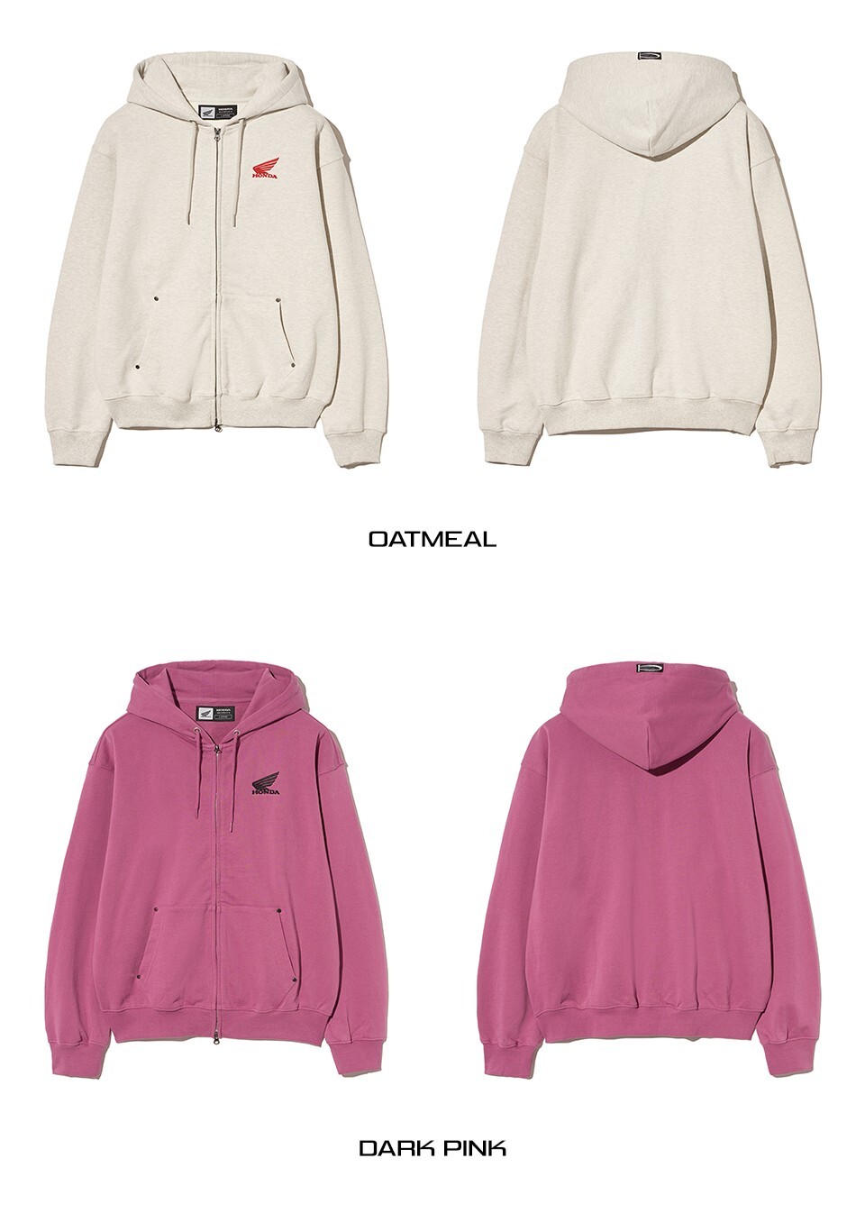 【預購】K031352 HONDA X PHYPS Dept 原創翅膀標誌連帽拉鍊外套