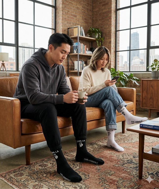 【預購】Karl Lagerfeld Paris H031305 專業刺繡長襪 (2對裝)