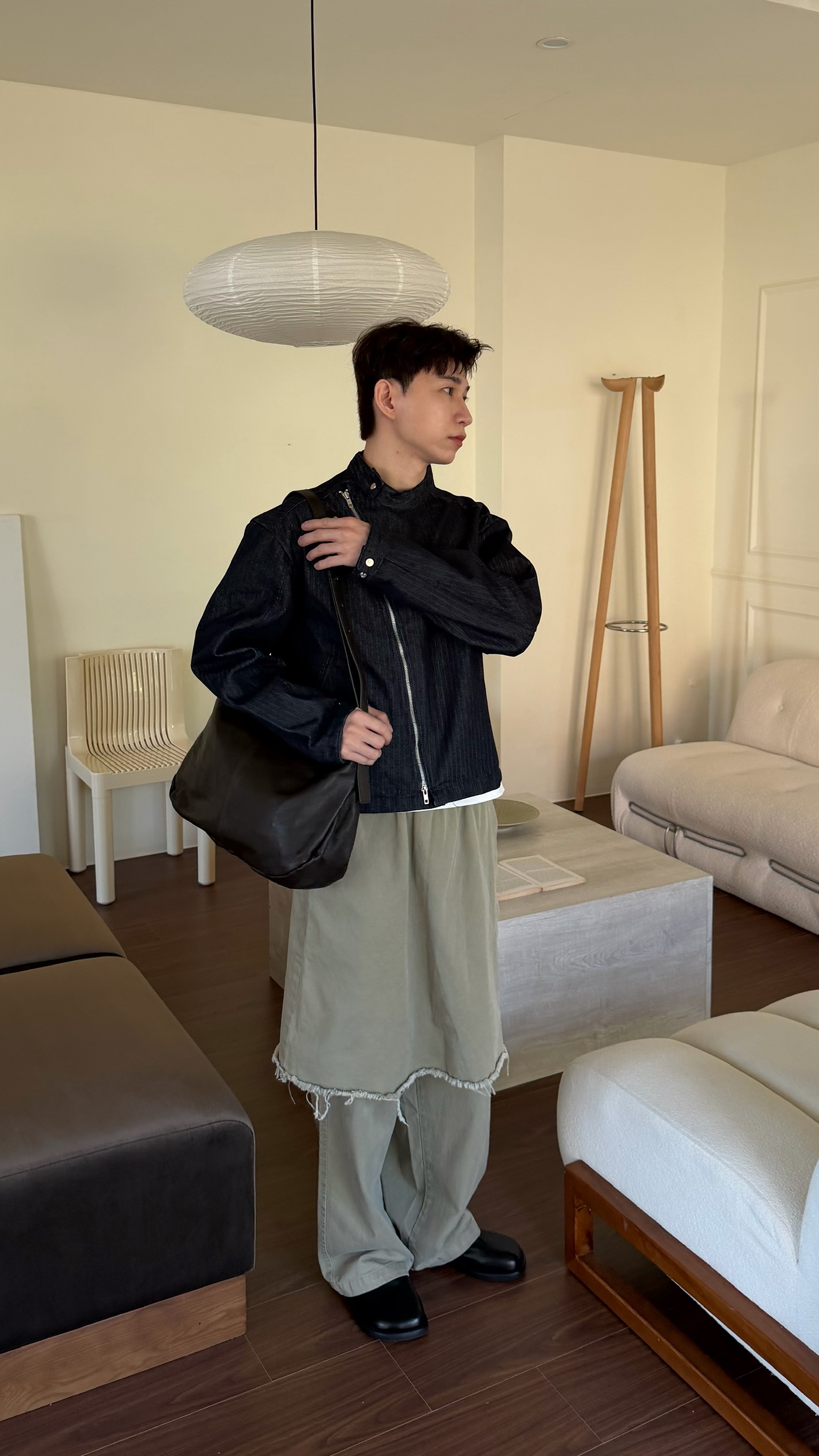 兩件式拼裙造型褲