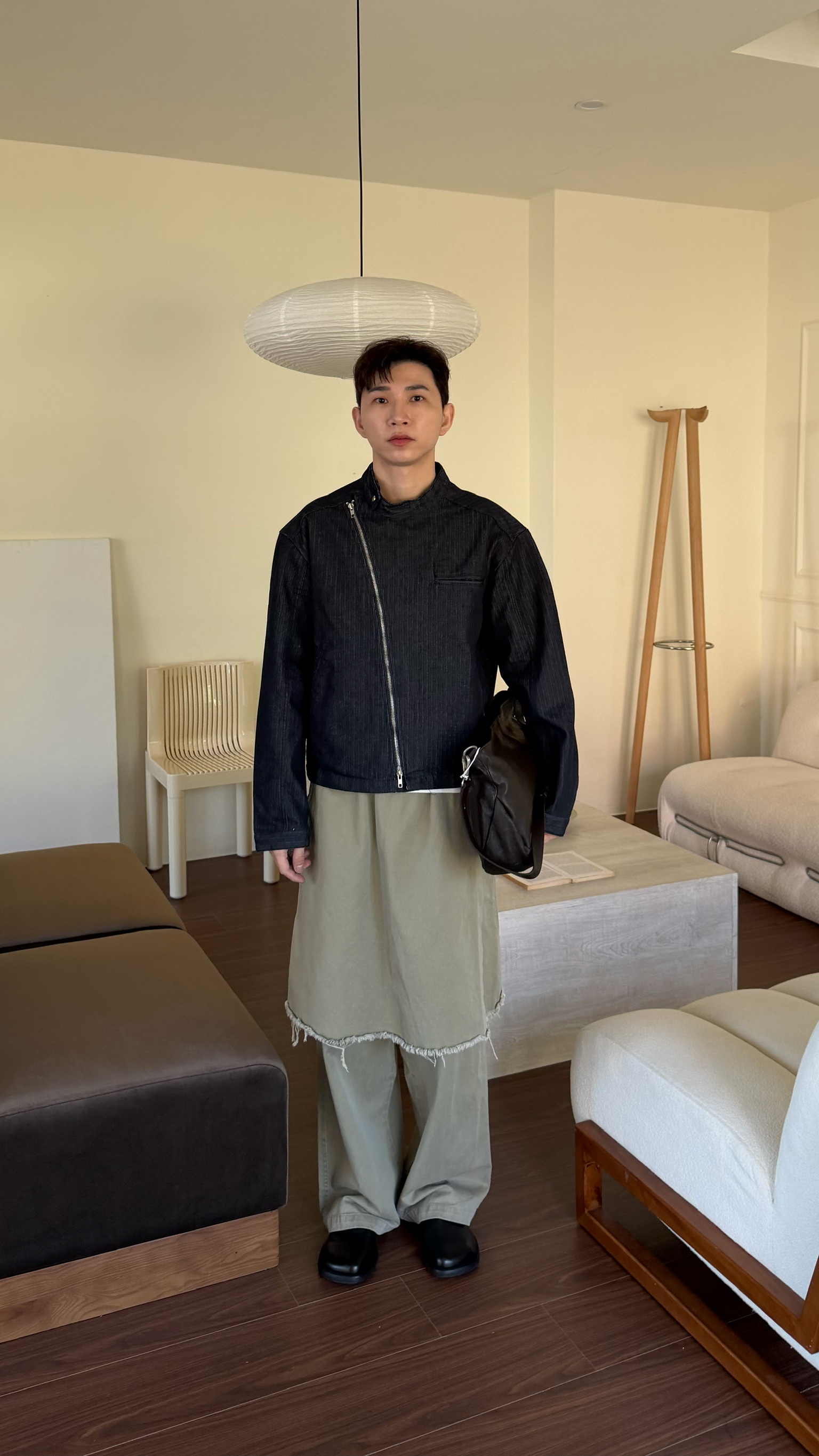 兩件式拼裙造型褲