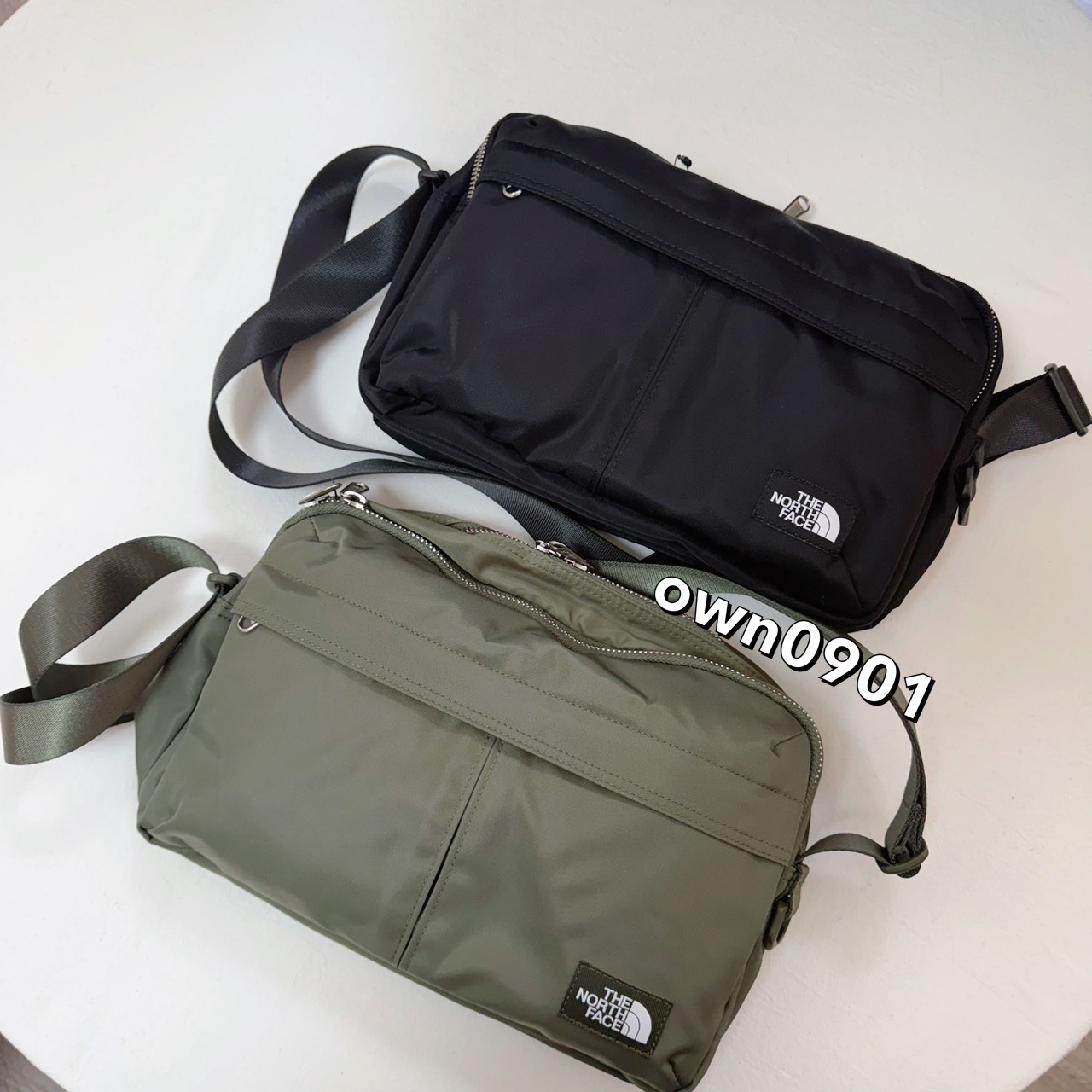 【OWN】The North Face 包包 側背包 小包 腰包 方包 機能 百搭 簡約 黑標 金屬 拉鍊 韓國限定 不分男女 黑色 綠色