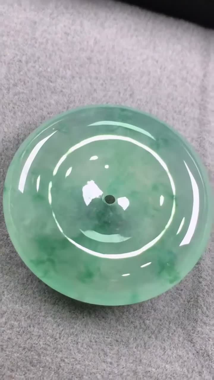 翡翠平安扣 (28mm直徑),天然翡翠A玉, 緬甸玉, Jade, Jadeite