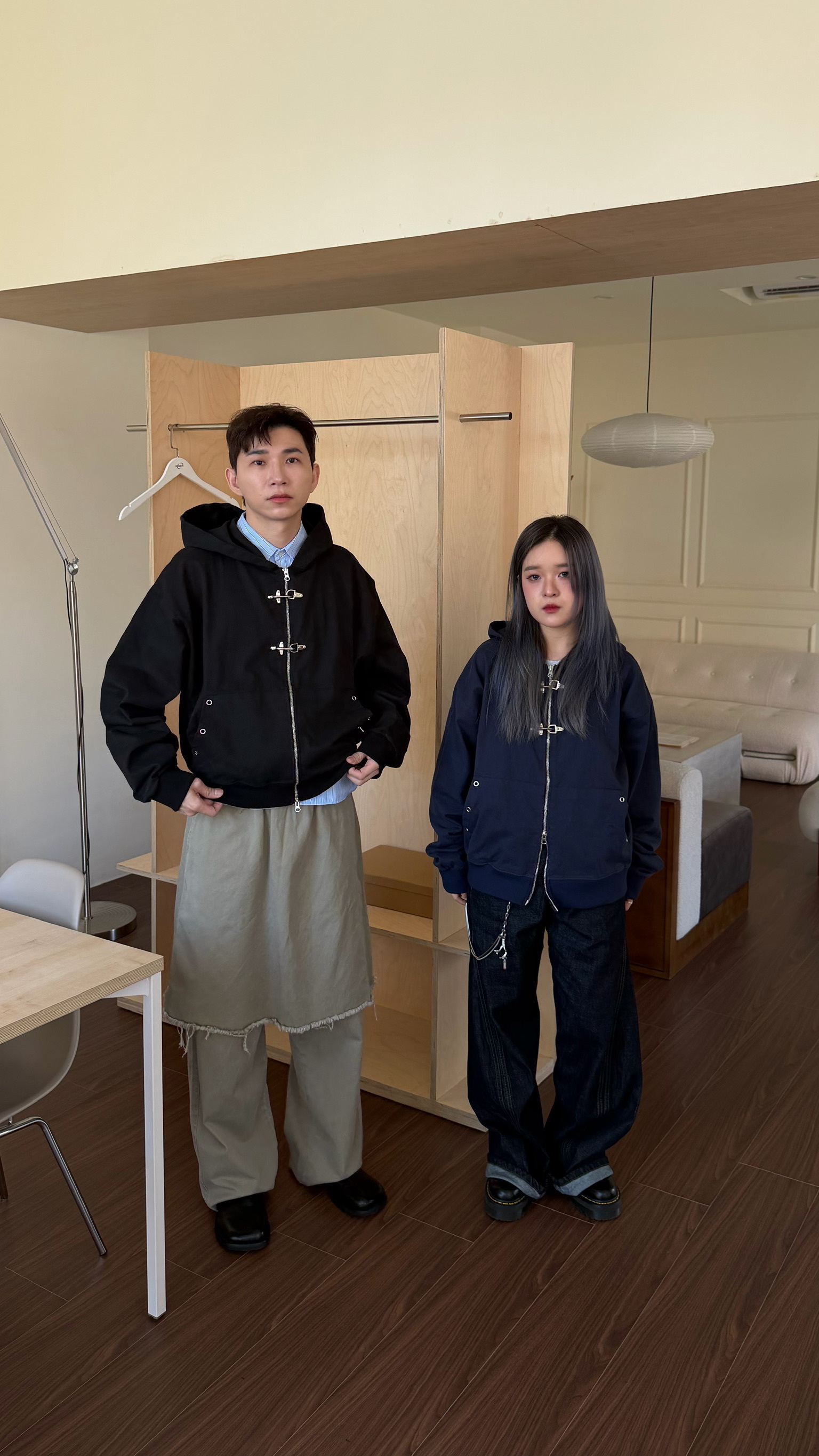 短版斜紋布消防扣夾克