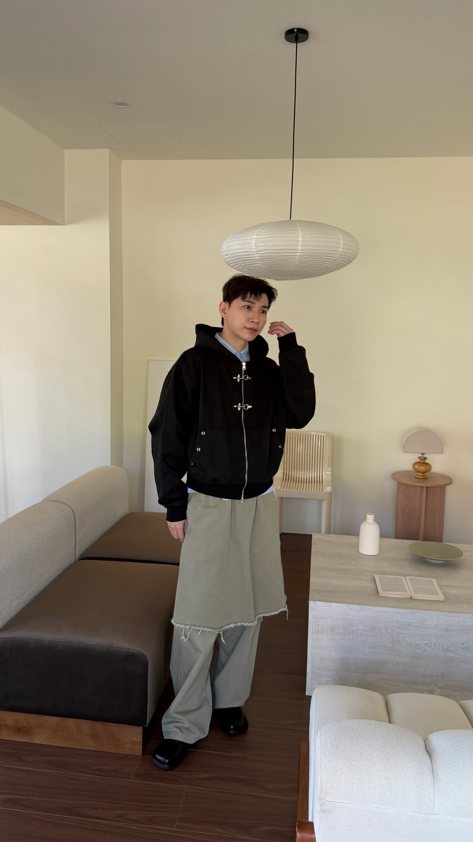 短版斜紋布消防扣夾克