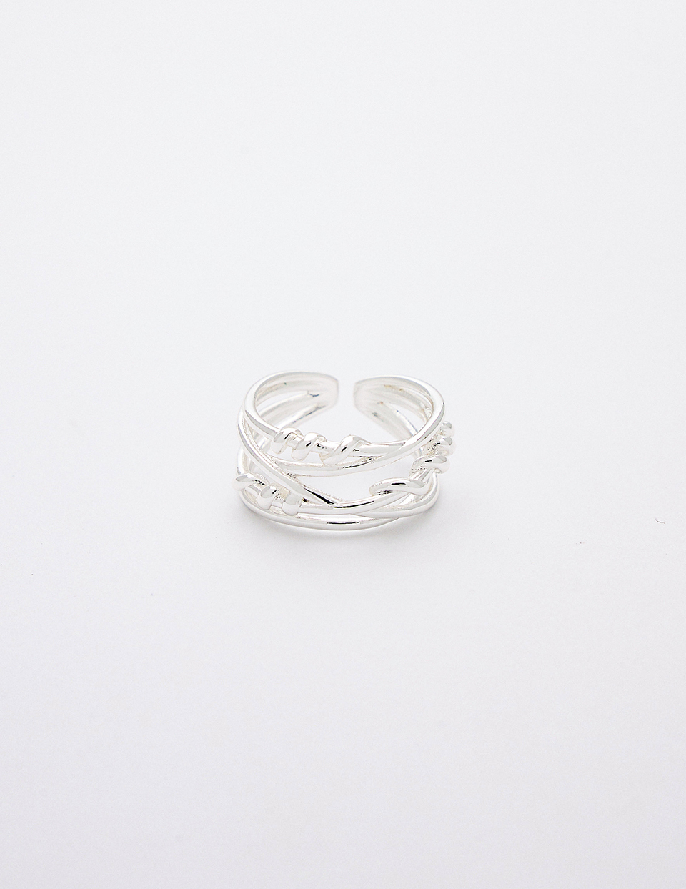 多層交織纏繞可調式戒指