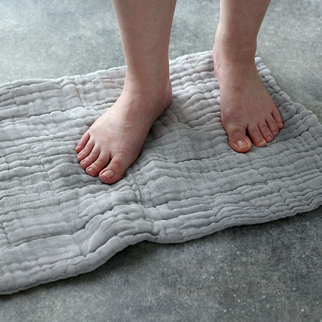 中川政七商店 - 蚊帳織浴室腳踏墊 / 灰 M