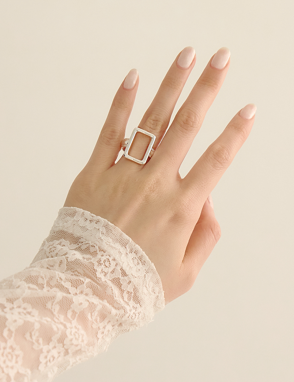 極簡大方框戒指