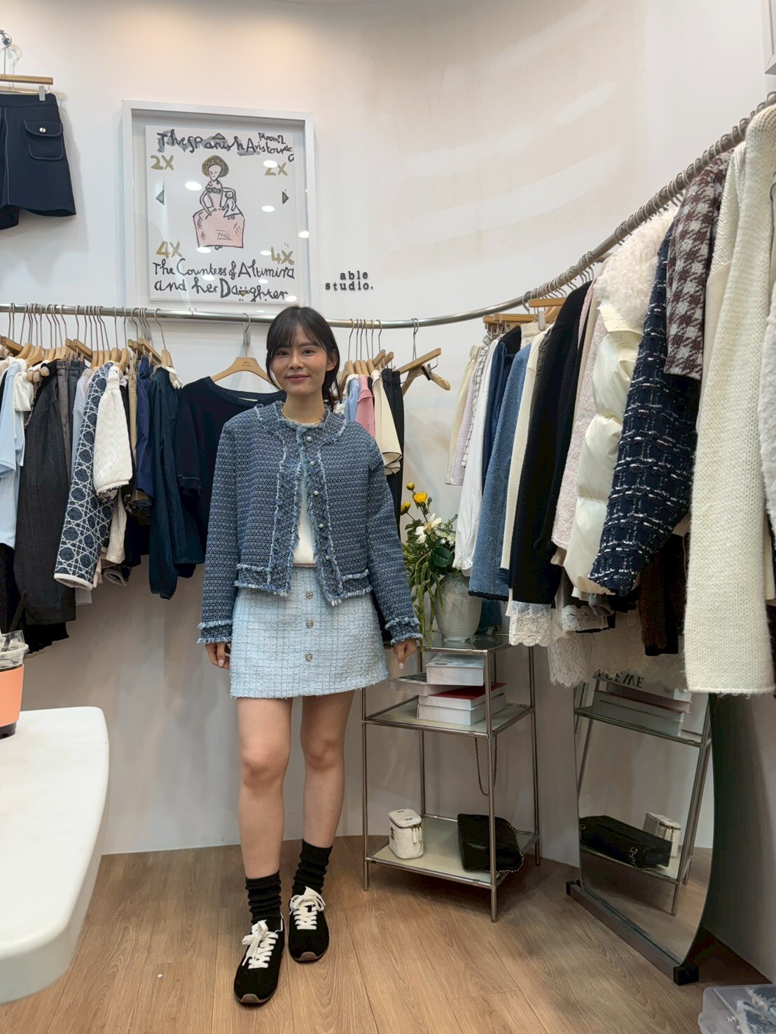 AS6001 流蘇珍珠扣外套