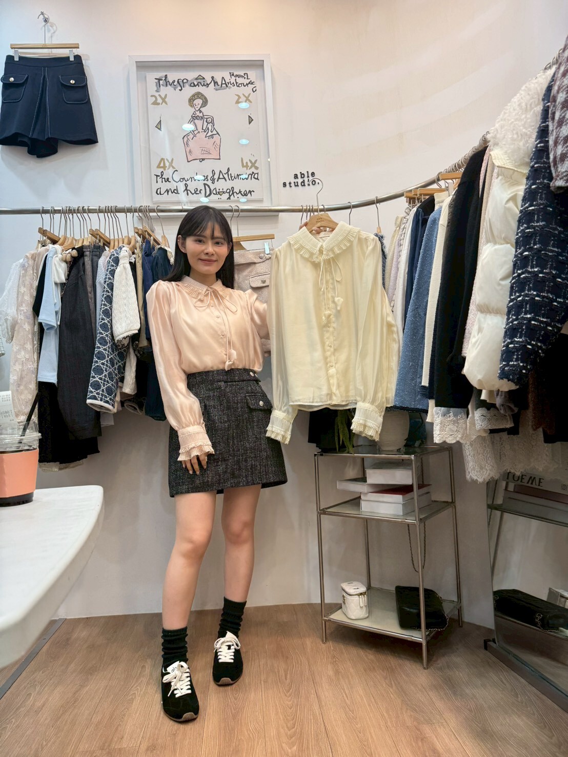 AS6023 法式復古蕾絲雪紡恤衫