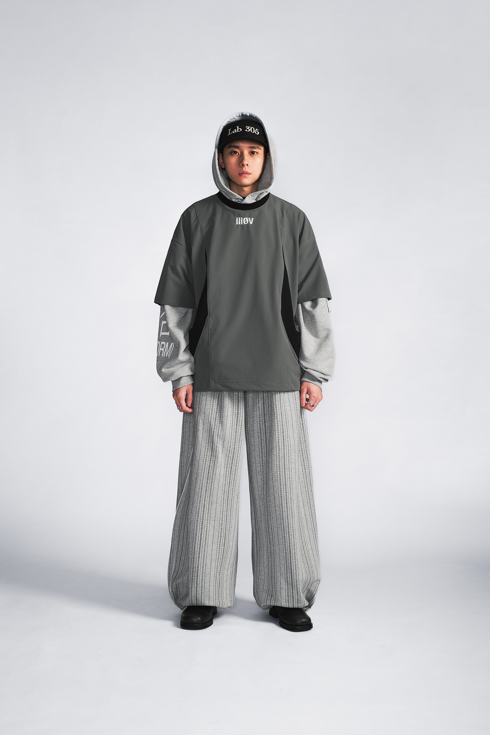 Wall of Sound - 2:06/“LOST.ZIP” Laboratory Pullover Tee - Grey