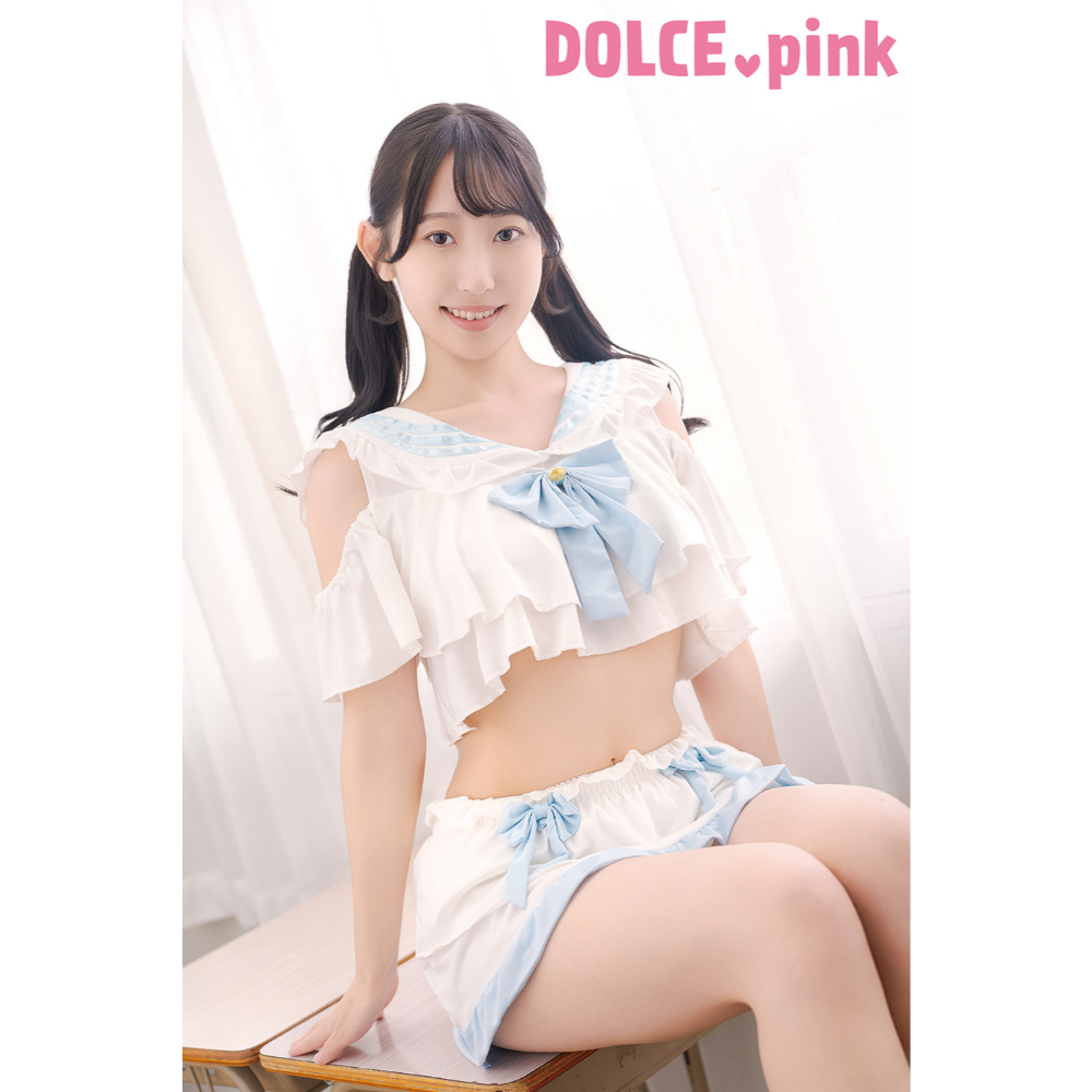 DOLCE.Pink - 偶像可愛荷葉邊學生制服情趣套裝