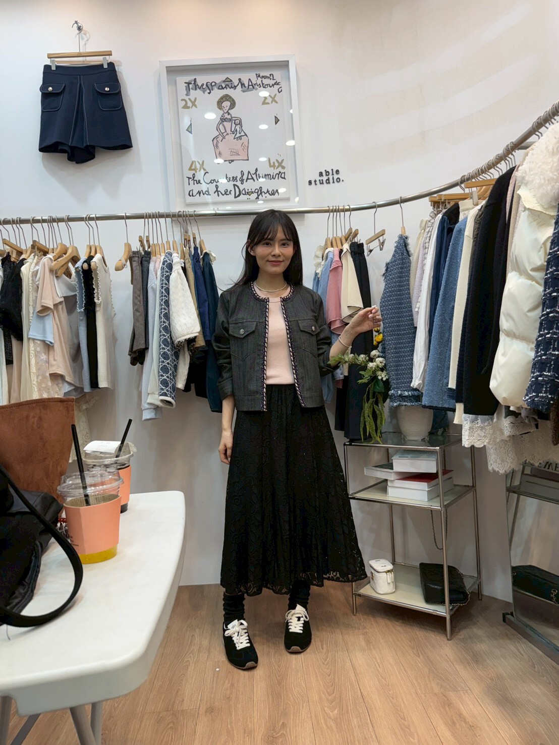 AS6019 無領滾邊牛仔短款外套