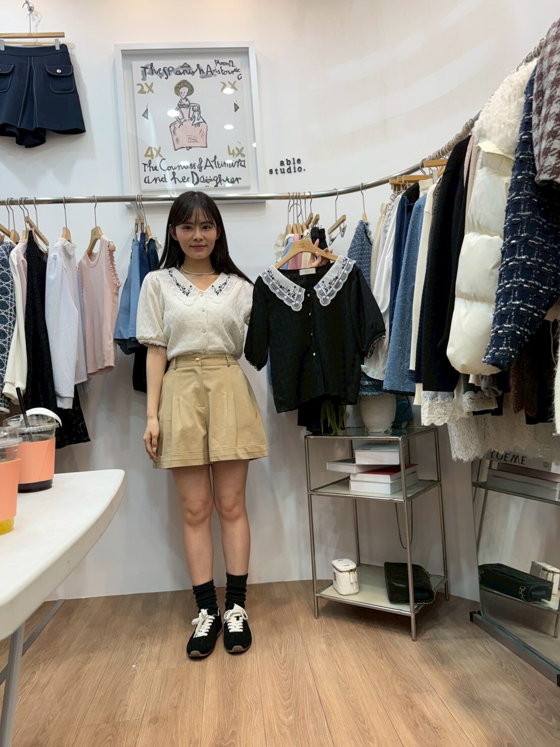 AS6021 刺繡花邊領短上衣