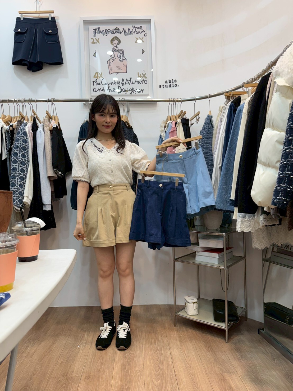 AS6040 高腰優雅西裝短褲