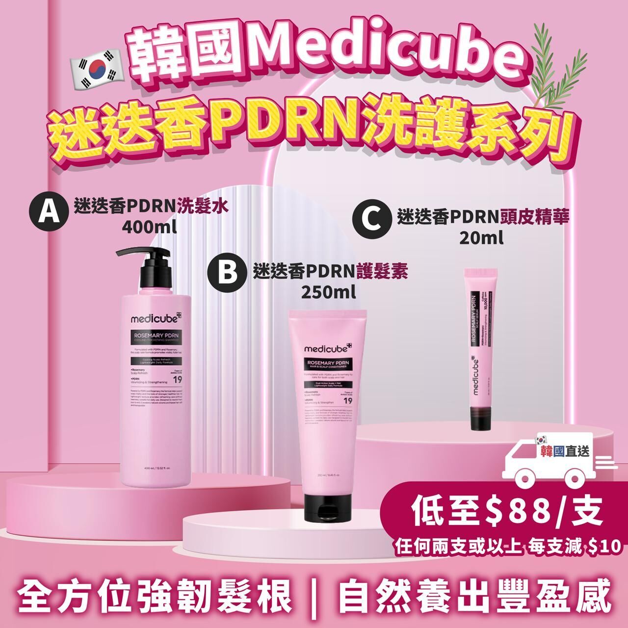 【UB9118】韓國Medicube迷迭香PDRN洗護系列