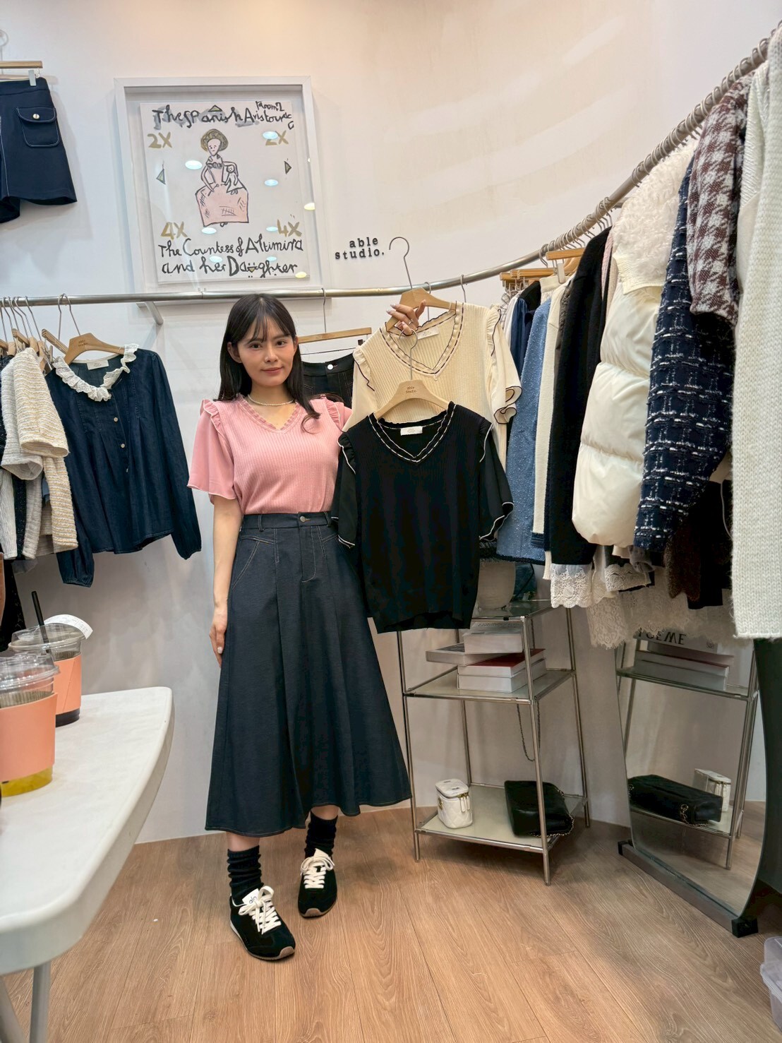 AS6055 木耳花邊雪紡袖上衣