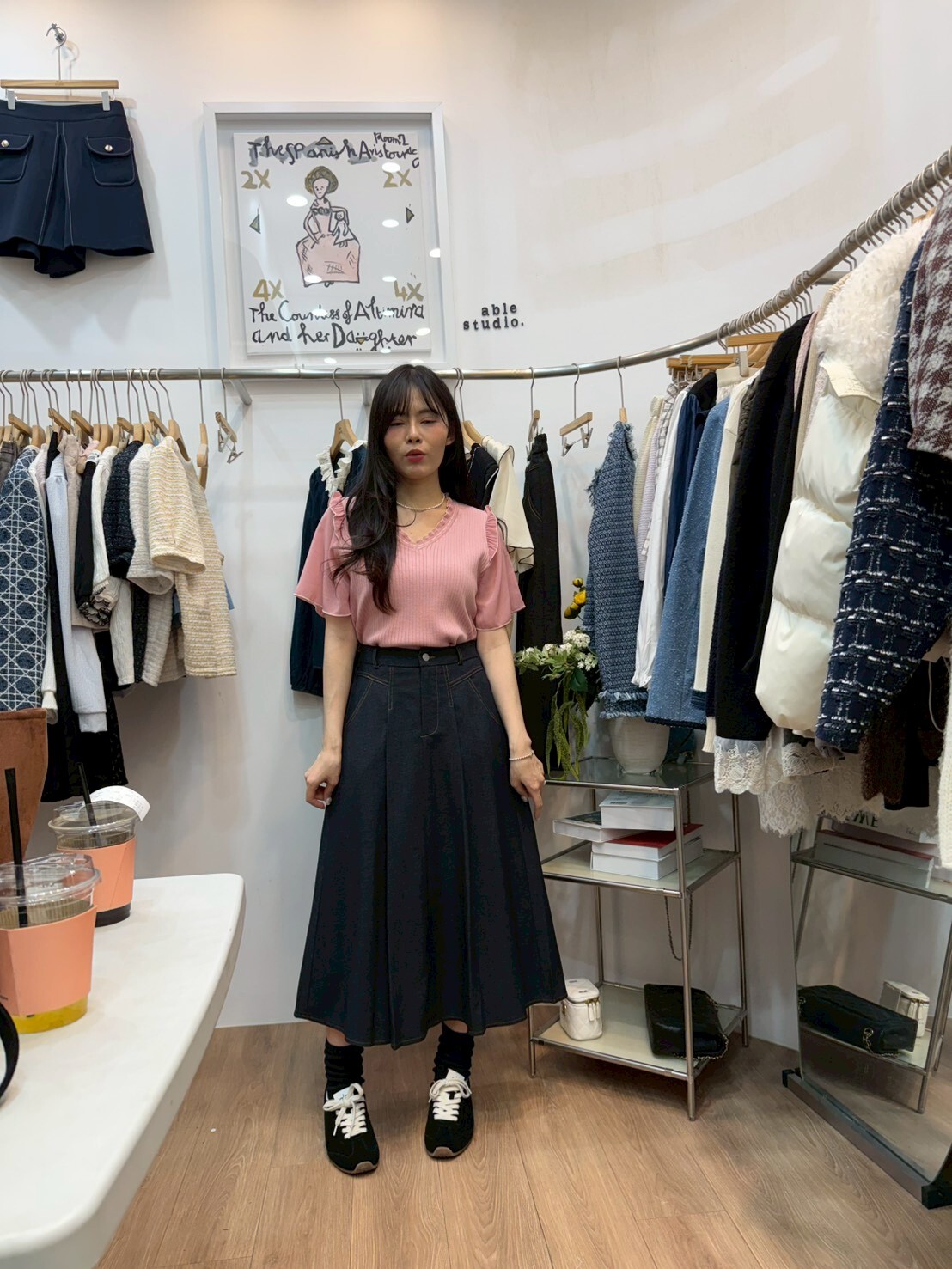 AS6055 木耳花邊雪紡袖上衣