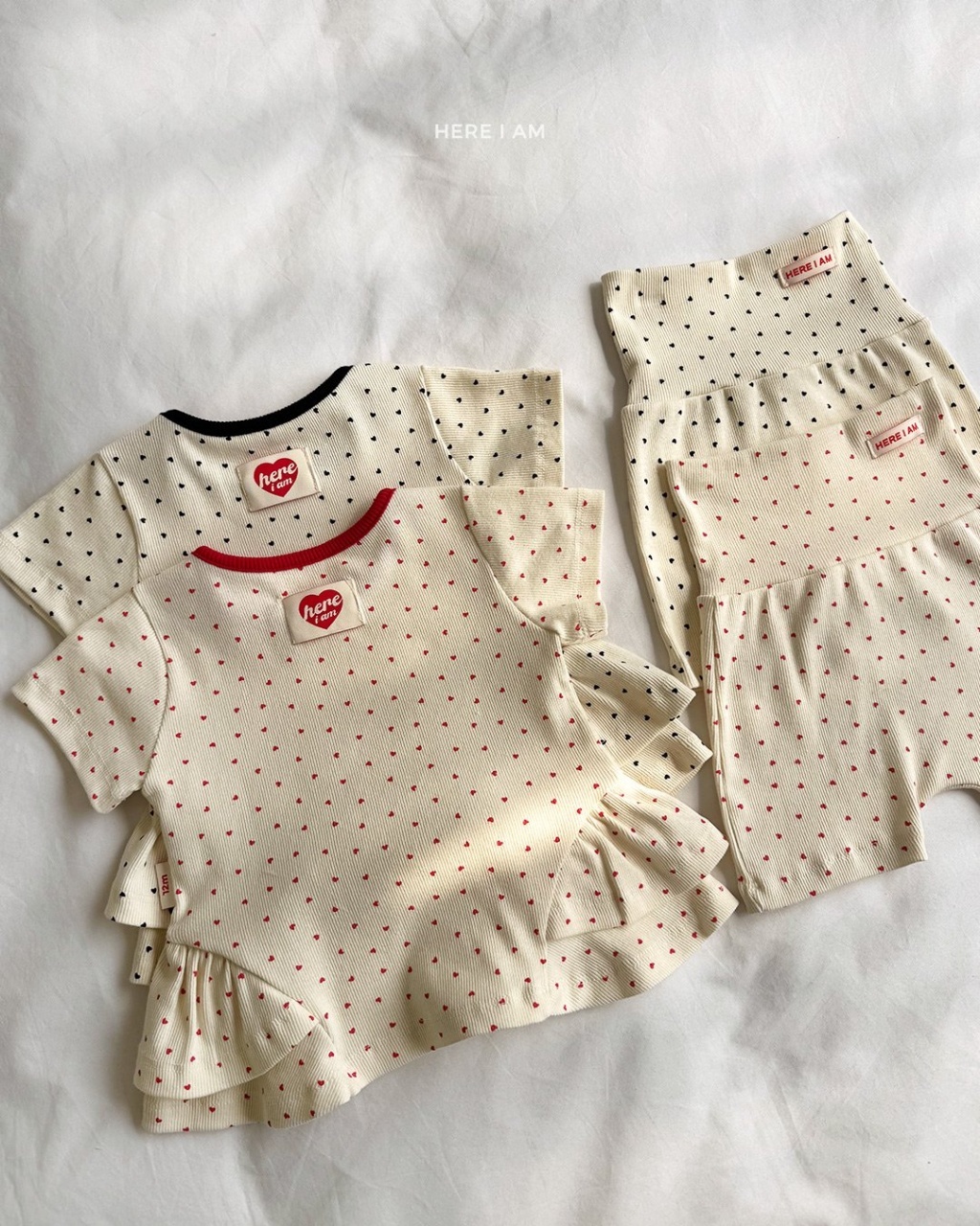 韓國🇰🇷HERE I AM 愛心抓皺家居套裝(12m-XL)