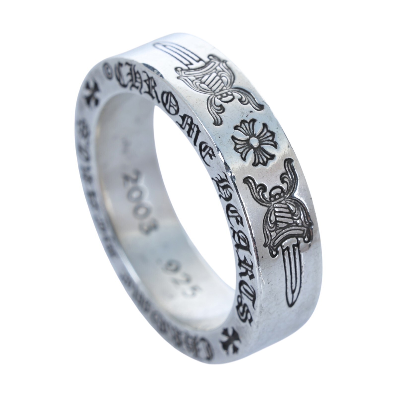 CHROME HEARTS CHROME HEARTS 925 SPACER DAGGER ring 6MM