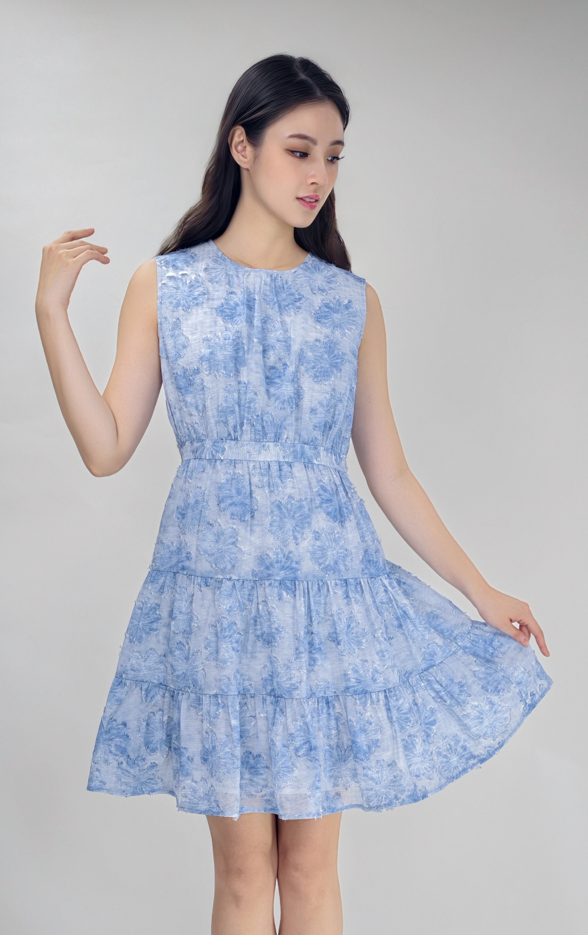 印花連身裙 OP0663