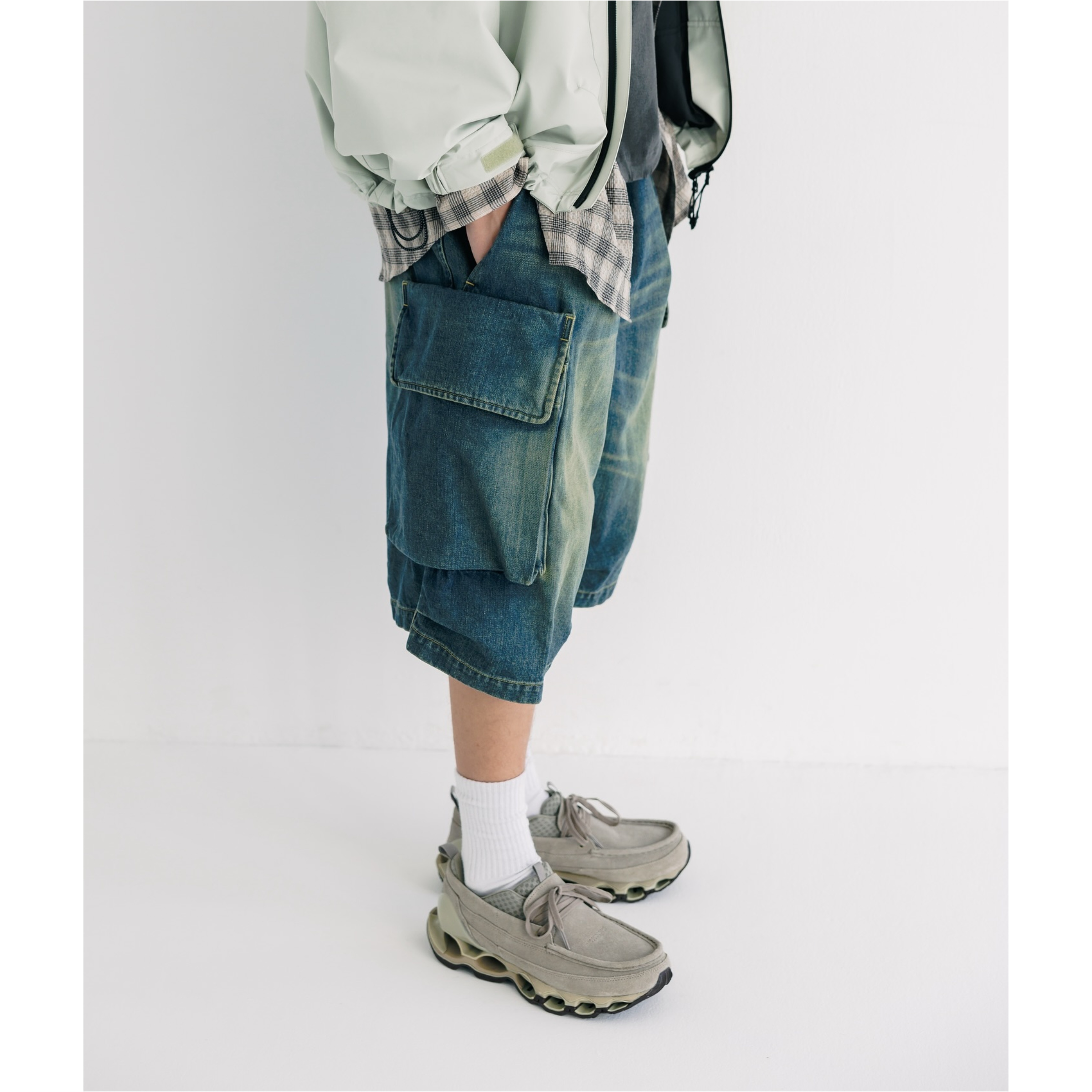 2026SS CLESSTE VINTAGE DYED SELVEDGE DENIM CITY MILITARY HALF PANTS PARCO 限定 牛仔 短褲 現貨 CLS-PT-2502